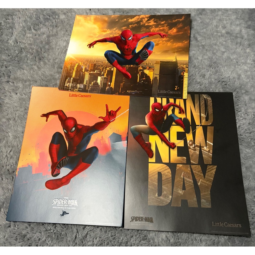 Marvel Spider-Man Brand New Day Little Caesars Promotional Poster Set of 3